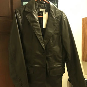 Mens Lambskin Choco Brown Leather Blazer